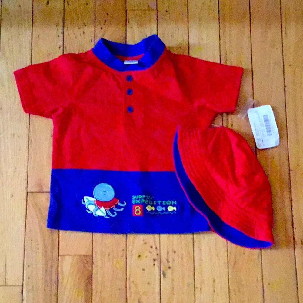 NIP!!!!! Class Club Baby boy shirt and hat